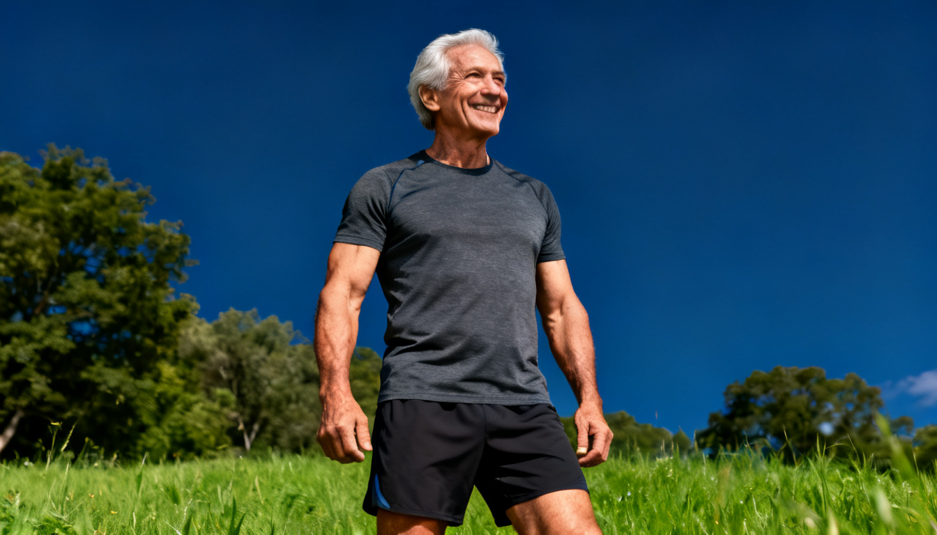 homme 60 ans en bonne santé cardiovasculaire cholestérol eau hydrogénée
