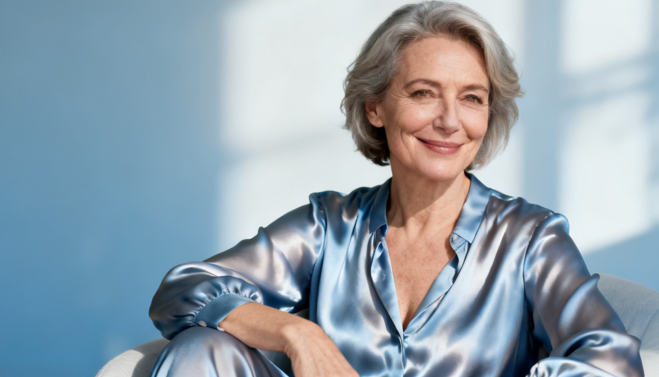 femme 55 ans sereine équilibre hormonal ménopause eau hydrogénée