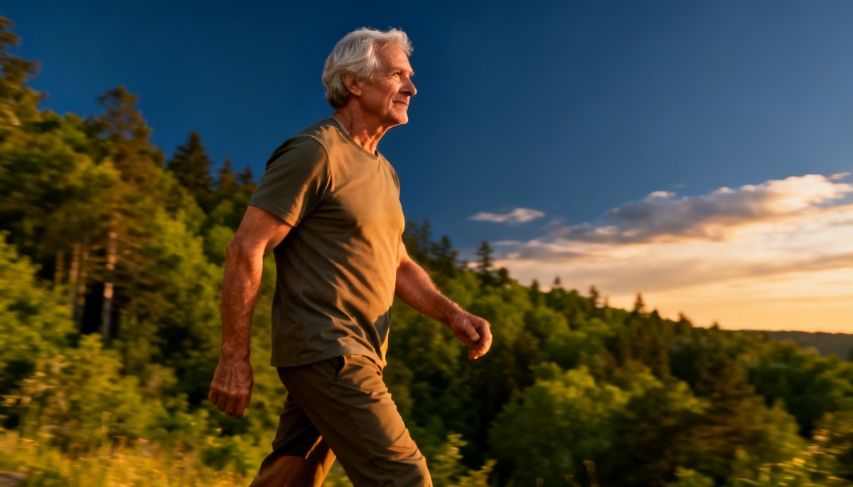 homme 65 ans mobilité sans douleur articulaire eau hydrogénée arthrose