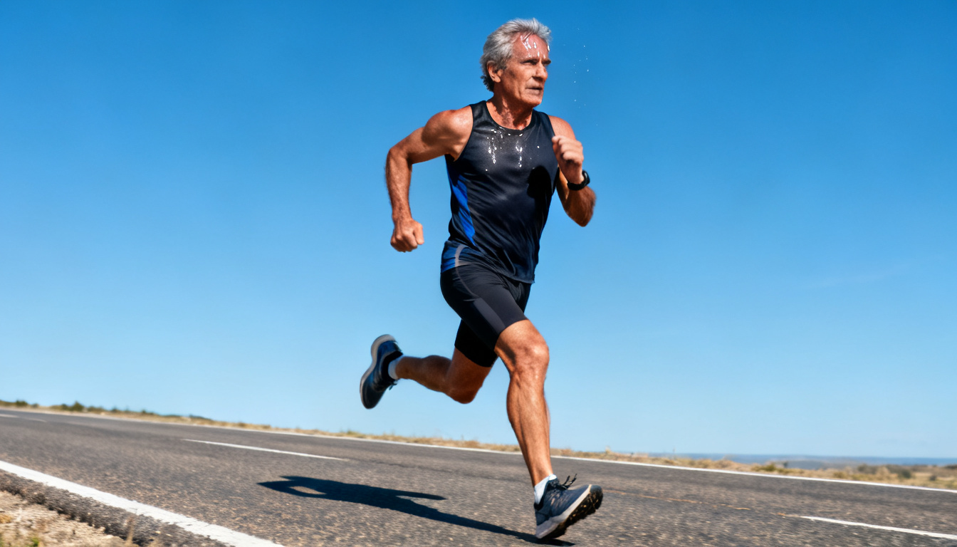 homme 55 ans marathon endurance eau hydrogénée AQWA