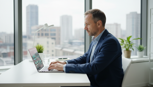 homme 52 ans bureau performance cognitive eau hydrogénée AQWA