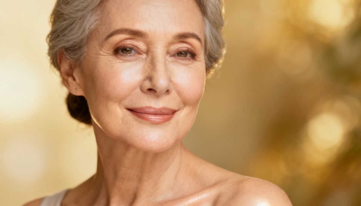 femme 62 ans peau ménopause eau hydrogénée AQWA