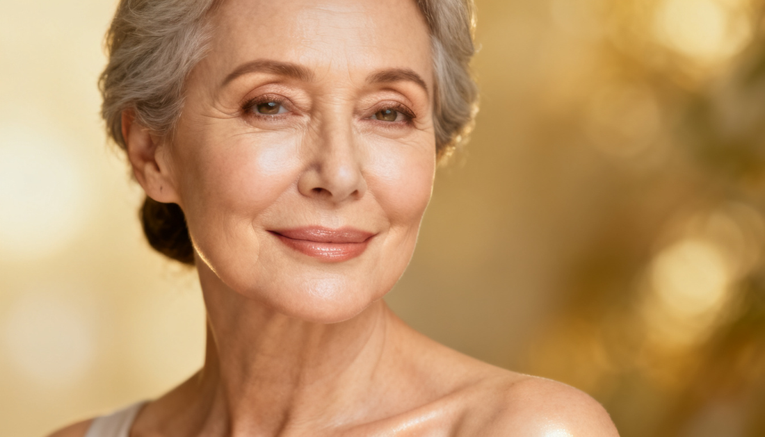 femme 62 ans peau ménopause eau hydrogénée AQWA
