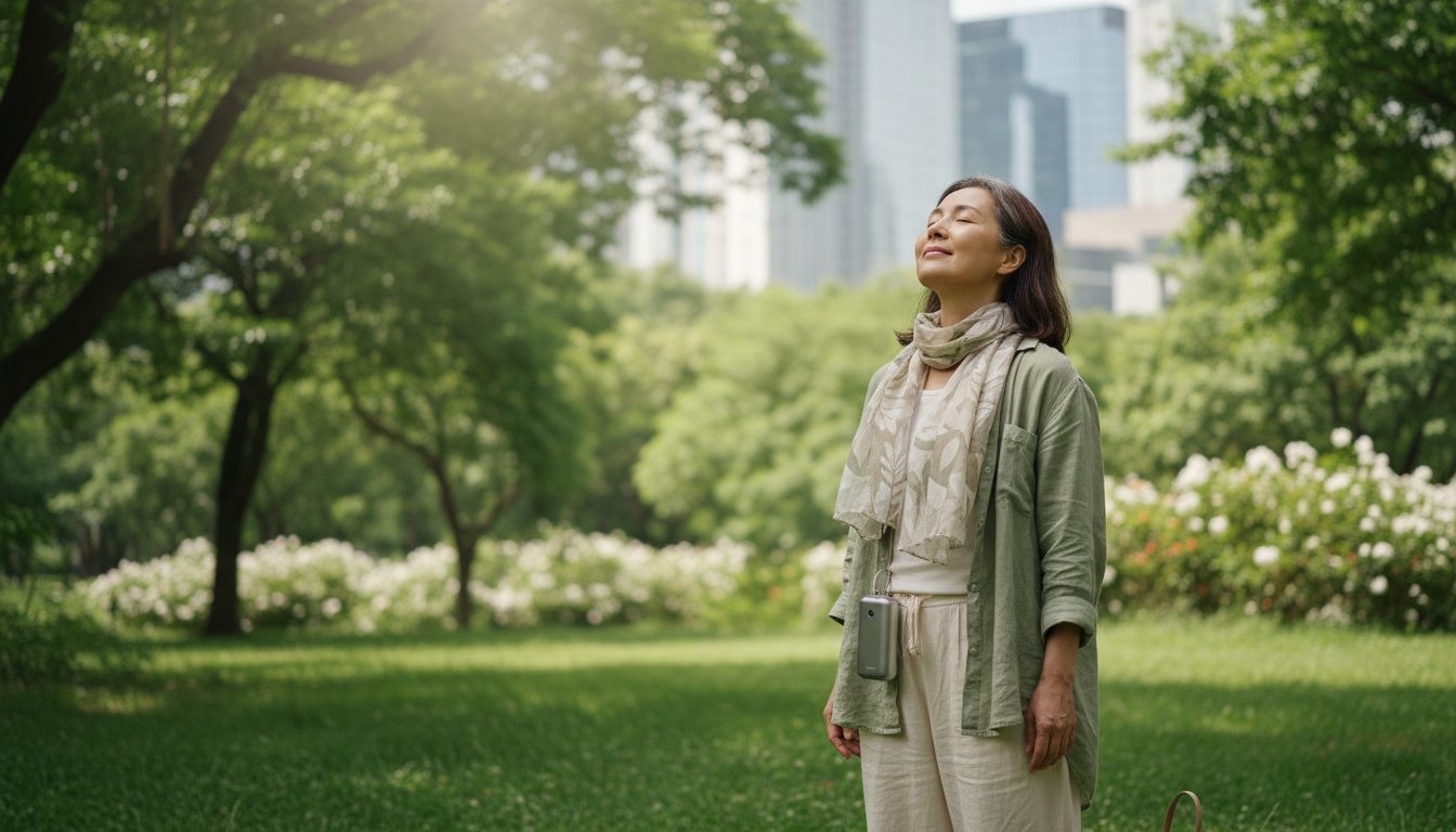 femme 57 ans ville détox pollution protection eau hydrogénée AQWA